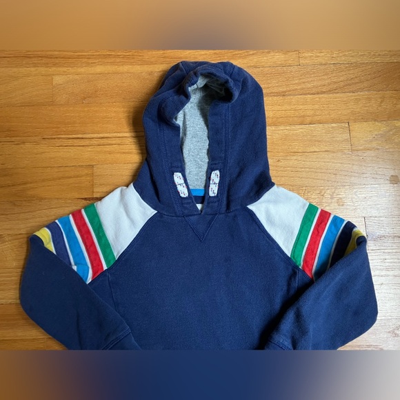 Mini Boden hooded pullover sweatshirt - Kids' Size 4-5 - w/pockets & stripes - Picture 1 of 11